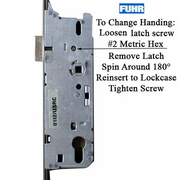 16mm Fuhr Hook Version 3-Point Lock, 1-3/4" Backset, 91" Length